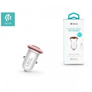 CARPSU Devia ST326080 Mushroom QC3.0 18W univerzalni USB Rose Gold avto hitri polnilec 