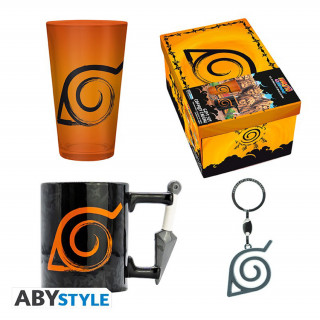 Abysse - Naruto Shippuden - darilni set - velik kozarec, 3D obesek za ključe, 3D skodelica Merch