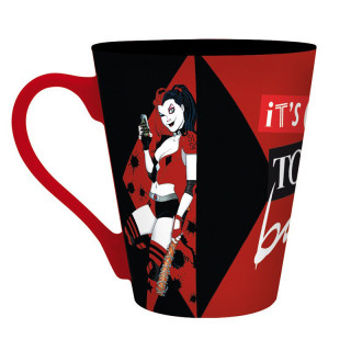 DC COMICS - Pck Mug 340ml + obesek za ključePVC + zvezek "Harley Quinn" Merch