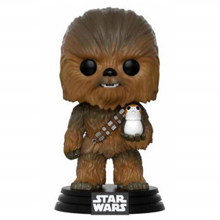 Funko Pop! #195 Bobble: Vojna zvezd: E8 TLJ: Chewbacca w/ Porg Merch