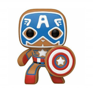 Funko Pop! Marvel: Počitnice - medenjaki Stotnik Amerika #933 Vinilna figura z kleščečo glavo Merch