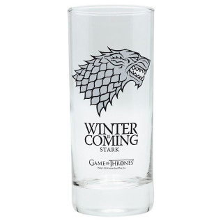 GAME OF THRONES - Pck očala 29cl + obesek za ključe PVC + mini skodelica "Stark" Merch