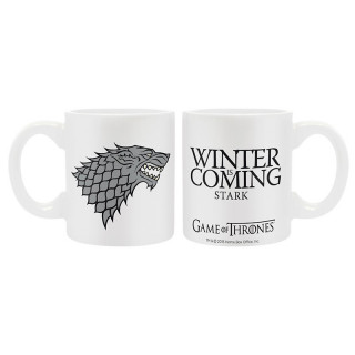 GAME OF THRONES - Pck očala 29cl + obesek za ključe PVC + mini skodelica "Stark" Merch