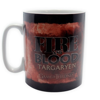 IGRA PRESTOLOV - Skodelica Pck + obesek za ključe + značke "Targaryen" Merch