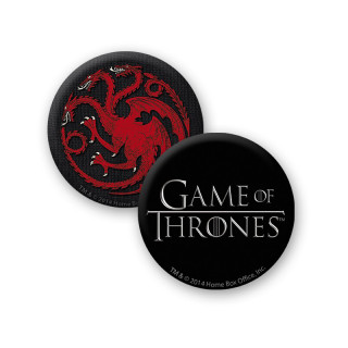 IGRA PRESTOLOV - Skodelica Pck + obesek za ključe + značke "Targaryen" Merch