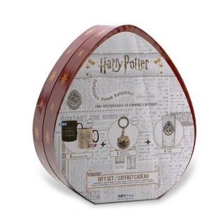 HARRY POTTER - Pck Glass + Keychain 3D + Skodelica HC "Hogwarts" EKSKLUZIVNO Merch