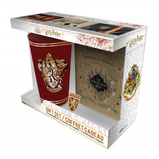 Harry Potter - XXL skodelica + žebljiček + zvezek - "Gryffindor" Merch