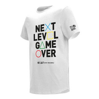 Bela majica s kratkimi rokavi HELL Gamer Next Level Game Over (M) Merch