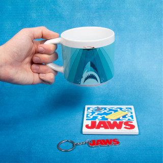 Komplet skodelic, podstavkov in obeskov za ključe Jaws (250 ml) Merch