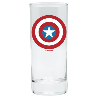 MARVEL - Pck Glass 29cl + obesek za ključe + mini skodelica "Captain America" Merch