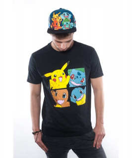 Pokemon - Kanto Starters majica (črna) L Merch