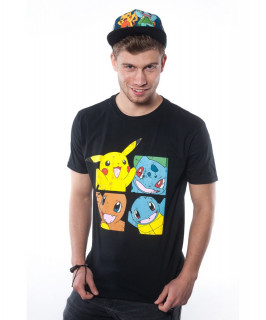 Pokemon - Kanto Starters majica (črna) M Merch