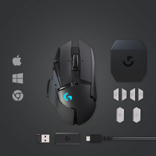 Logitech G G502 Lightspeed miška Igranje iger Za desno roko Brezžični RF 25600 DPI PC