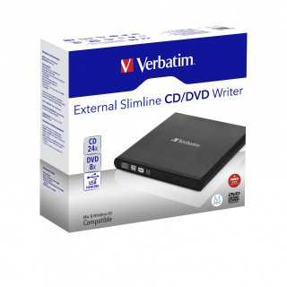 Verbatim Slimline CD/DVD optični diskovni pogon DVD-RW Črna PC