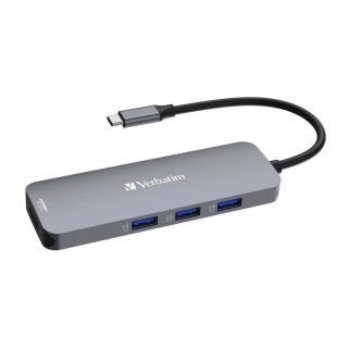 Verbatim CMH-08 USB Tip-C 5000 Mbit/s Srebrna PC