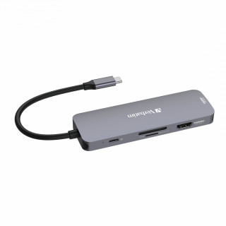 Verbatim CMH-08 USB Tip-C 5000 Mbit/s Srebrna PC