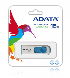 ADATA C008 pogon USB 16 GB USB vrsta-A 2.0 Modra, Bela PC