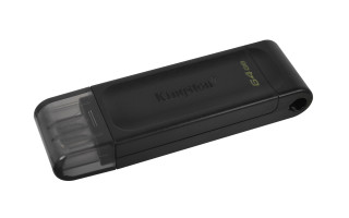 Kingston Technology DataTraveler 70 pogon USB 64 GB USB Tip-C 3.2 Gen 1 (3.1 Gen 1) Črna PC