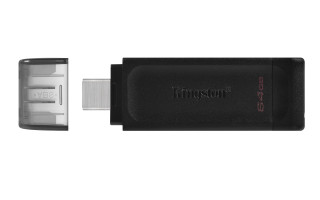 Kingston Technology DataTraveler 70 pogon USB 64 GB USB Tip-C 3.2 Gen 1 (3.1 Gen 1) Črna PC