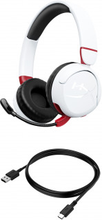 HyperX Cloud Mini - Wireless Gaming Headset (White) Slušalke z mikrofonom Brezžična Naglavni trak Igranje iger Bluetooth Bela PC