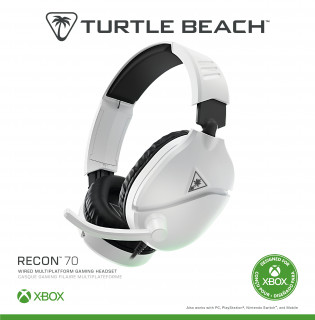 Turtle Beach Recon 70 Slušalke z mikrofonom Žični - Bela PC