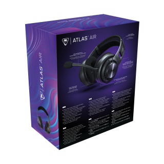 Turtle Beach Atlas Air Slušalke z mikrofonom Žična in Brezžična Naglavni trak Igranje iger Bluetooth Črna PC