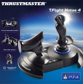 Thrustmaster T.Flight Hotas 4 Črna, Modra USB 2.0 Igralna palica Digitalni PC, PlayStation 4 PC