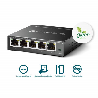 TP-Link TL-SG105E mrežno stikalo Upravljano L2 Gigabit Ethernet (10/100/1000) Črna PC