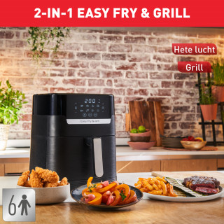 Tefal EY505815 Easy Fry&Grill 2 v 1 črna toplozračna pečica Dom