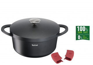 Tefal E2184634 Trattoria pokrov iz litega aluminija 24 cm črn lonec za kuhanje Dom