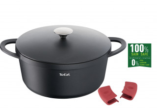 Tefal E2184634 Trattoria pokrov iz litega aluminija 28 cm črn lonec za kuhanje Dom