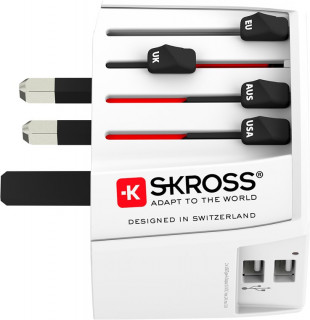 Skross World MUV USB 2xA potovalni adapter PC