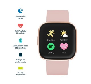 Pametna ura Fitbit Versa, Petal/Copper Rose Aluminij Mobile