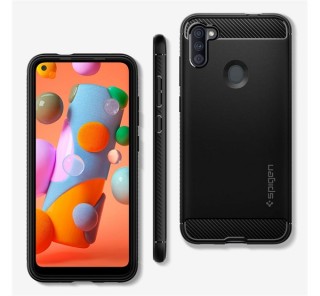 Ovitek Spigen Rugged Armor za Samsung Galaxy A11 Matte Black, črn Mobile