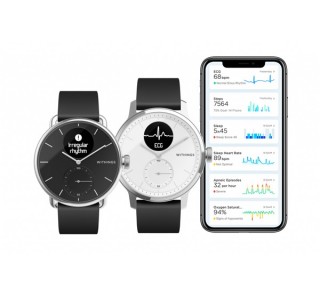 Pametna ura Withings Scanwatch 38 mm, bela Mobile