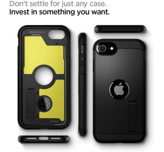 Črna torbica Spigen Tough Armor Apple iPhone SE(2020), črna Mobile