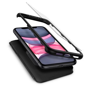 Črna torbica Spigen Thin Fit 360 Apple iPhone 11, črna Mobile