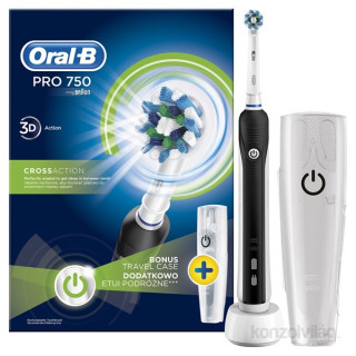 Oral-B PRO 750 Cross Action električna zobna ščetka + potovalni kovček Dom