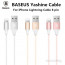 MOBIL-CASE Baseus Apple Lightning Yashine Series kabel 1m srebrne barve thumbnail