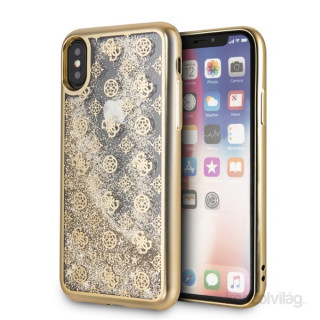 Zlata torbica Guess iPhone X/XS Rose z vzorcem Mobile