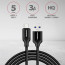 MOBIL-CASE AXAGON USB-C USB-A 3.2 Gen kabel 0,5m Črn thumbnail