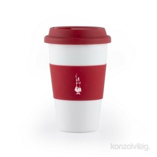 Prenosna skodelica za kavo iz rdečega porcelana Bialetti "Coffe to go" 300 ml Dom