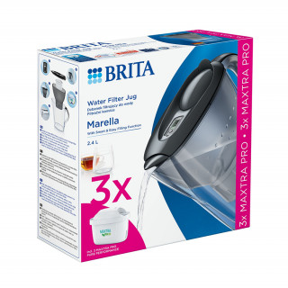 Brita Marella XL 2,4 L starter kit  + 3 filtri Maxtra PRO - siva Dom