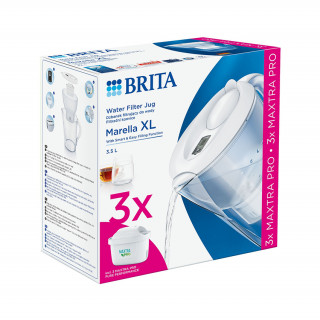 Brita Marella XL 3,5 L starter kit + 3 filtri Maxtra PRO - bela Dom