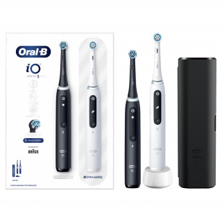 Oral-B iO Series 5 2-delni komplet električne zobne ščetke mat črna+bela Dom