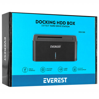 Everest HDD Docking Station - HD3-530 (HDD USB-A 3.0, maks.: 8TB, siva) PC