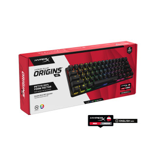 HyperX Alloy Origins 60 - mehanska igralna tipkovnica - HX rdeča (ZDA) (4P5N4AA#ABA) PC