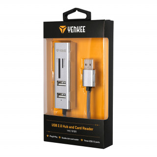 YENKEE YHC 101SR USB 2.0 zvezdišče in čitalec kartic PC