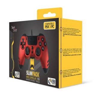 Steelplay - Slim Pack - žični kontroler - rdeč (JVAMUL00151) PS4